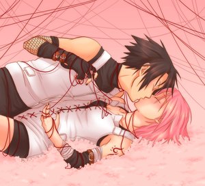 Sasuke and Sakura Kissing